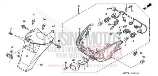 FEU ARRIERE/GARDE-BOUE ARRIERE FJS600A4 de 2004